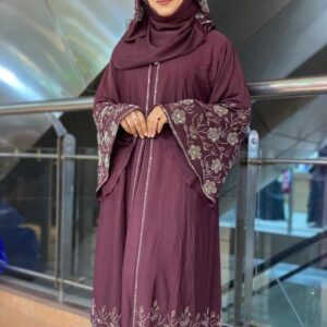 স্টাইলিশ স্টোন কটি বোরকা